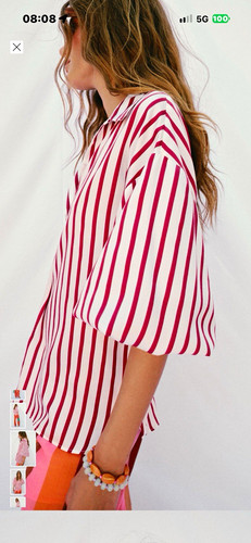 Zara striped puff - striped, sleeve