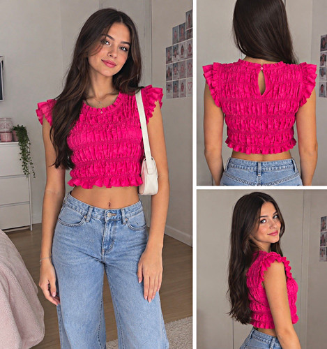 Zara pink cropped - zara,