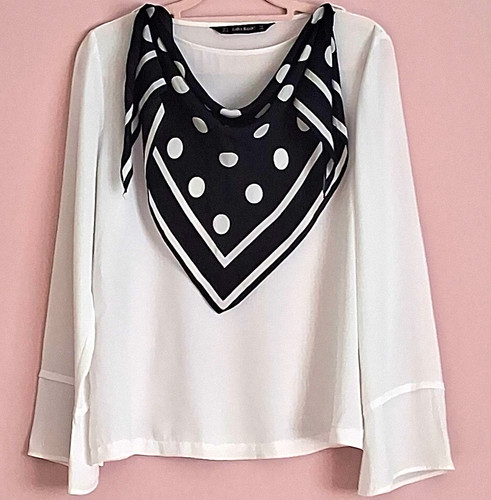 Zara basic white chiffon - zara,