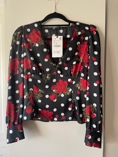 Zara polka dot fitted - , floral