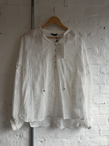 Zara white embroidered sequin - zara,
