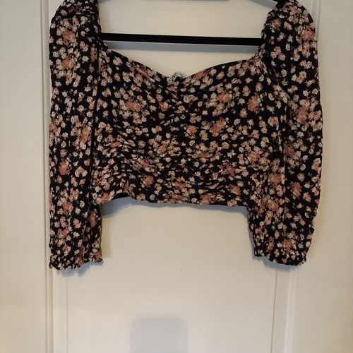 Zara floral cropped blouse - zara,