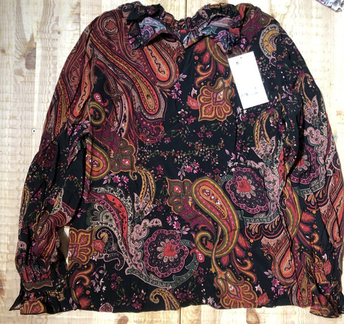 Zara printed blouse with - blouse,