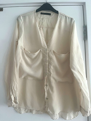 Zara woman womens ivory - ivory, silk