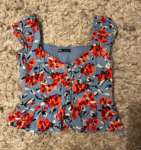 Zara women blue floral - blue,