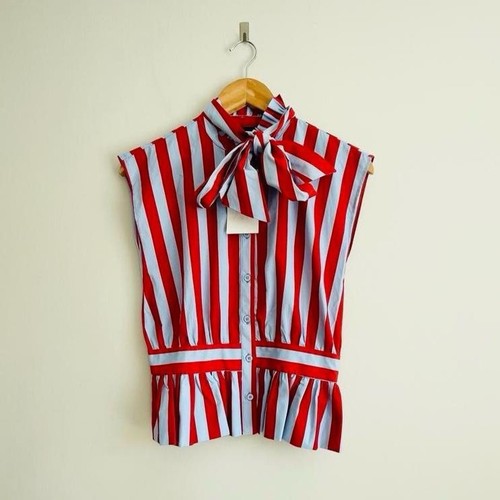 Zara red striped - zara, knotted
