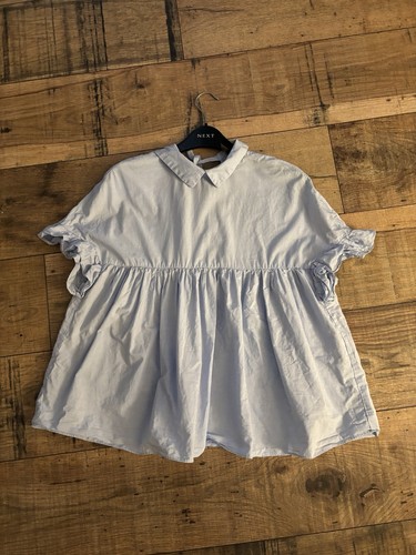 Zara blue collared ruffle - zara,