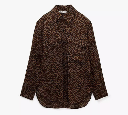 Zara flowing printed blouse - zara,