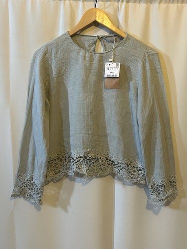 Zara light sage green cotton