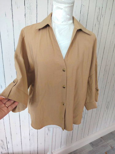Zara beige button front - zara,