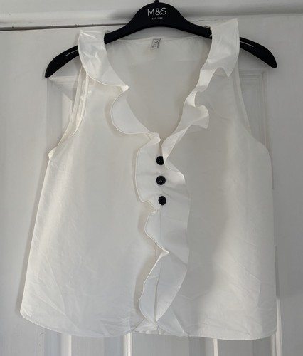 Zara women white ruffle - white,
