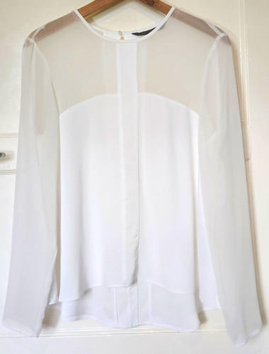 Zara woman white panelled long - zara,