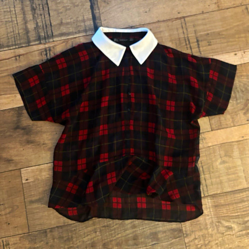 Zara trafaluc red black - black, plaid