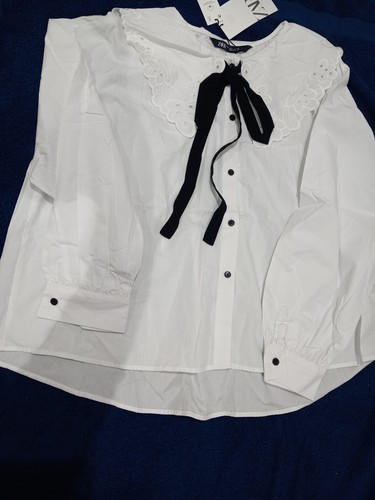 Zara women white button up - women's,