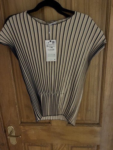 Zara women pleated striped - zara,