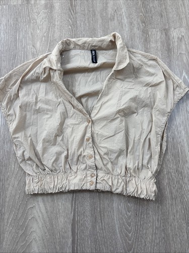 Zara cream polyamide crop - cream,