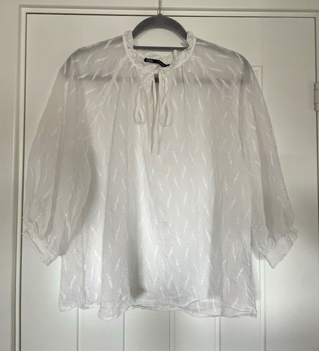 Zara white solid - zara, sheer