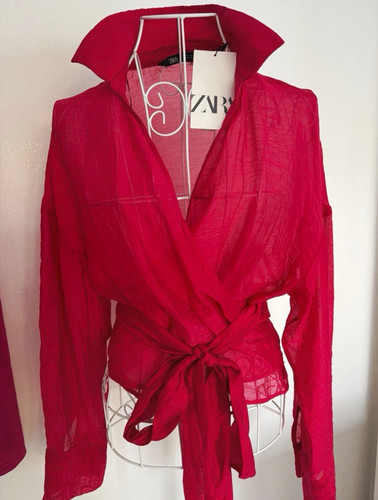Zara pink sheer - zara, blouse