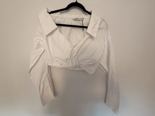 Zara white collared - zara, button-up