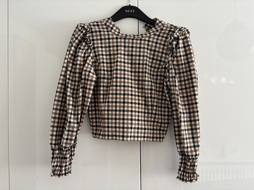 Zara cropped checked - cropped, top