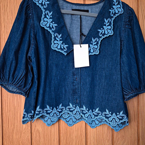 Zara women blue denim - blue,
