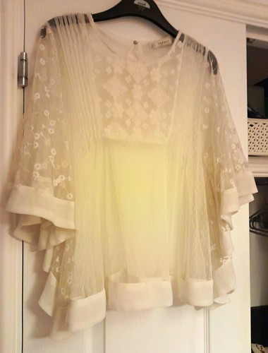 Zara white sheer floral - zara,