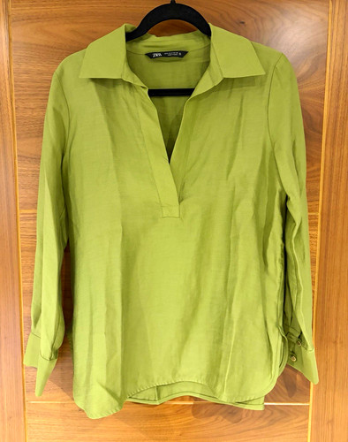 Zara green pistachio lyocell - green,
