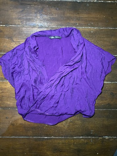 Zara purple draped - zara, blouse