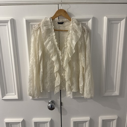Zara women ivory blouse - women's,