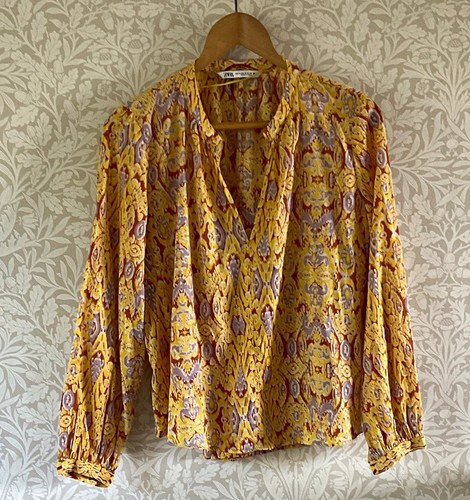Zara women yellow abstract - women’s,