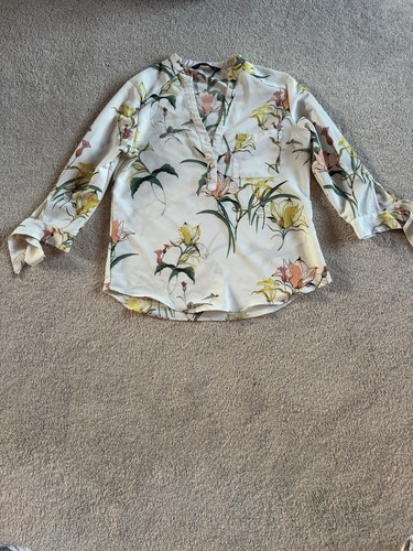Zara floral neck 4 - zara, sleeve
