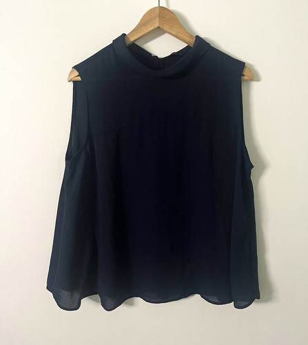 Zara women navy sleeveless - navy,