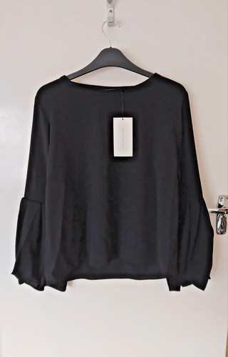 Zara black blouse top with - zara,