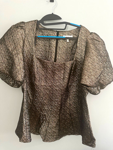 Zara metallic gold square - metallic,