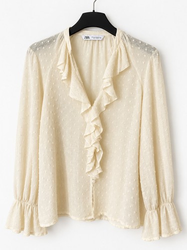 Zara women cream - , chiffon