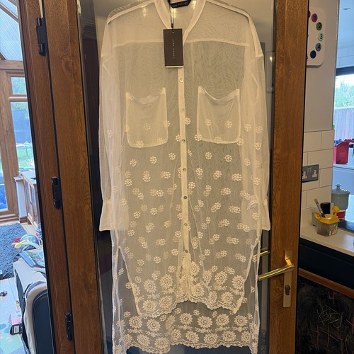 Zara woman white sheer - zara,