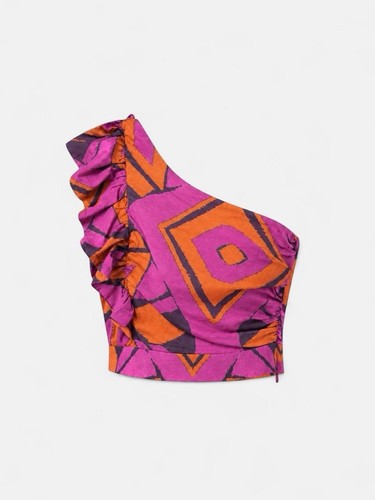 Zara one shoulder ruffle - one,