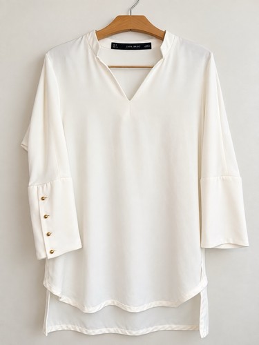 Zara basic cream neck - basic,