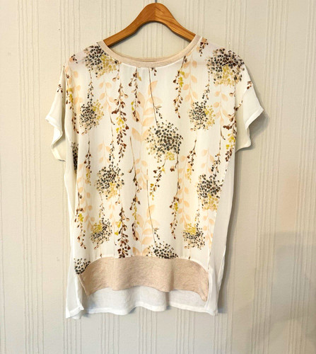 Zara white beige floral - zara,