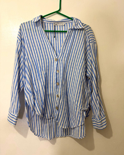 Zara blue white striped - blue, &