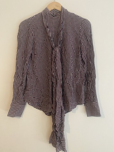 Zara burgundy polka dot - &,