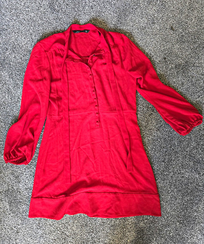 Zara women red solid - red,