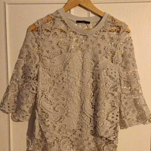 Zara women beige floral - zara,