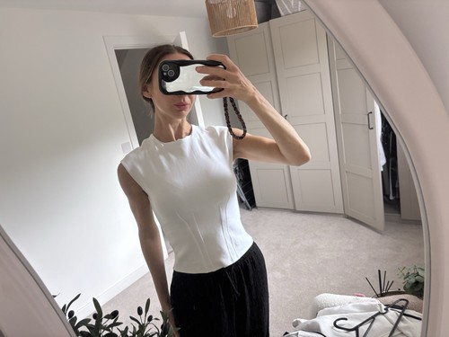 Zara white basic top - zara,