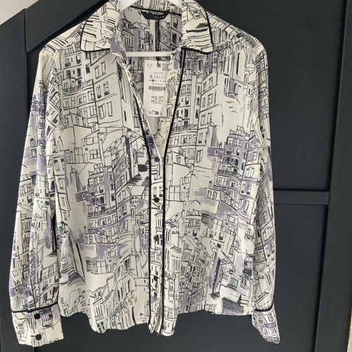 New zara cream black lilac - new,