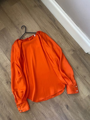Zara orange satin - zara,