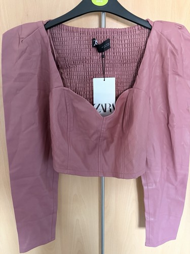 Zara woman pink faux leather - pink,