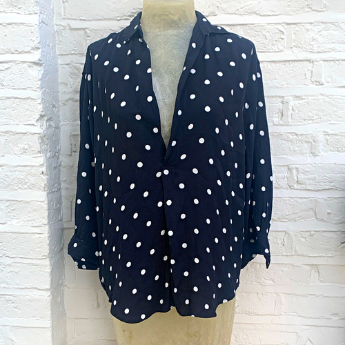Zara woman black white - white, polka