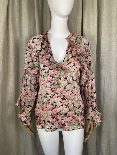Zara floral ruffle - , blouse