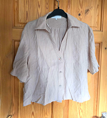 Womens zara beige short sleeve - womens,